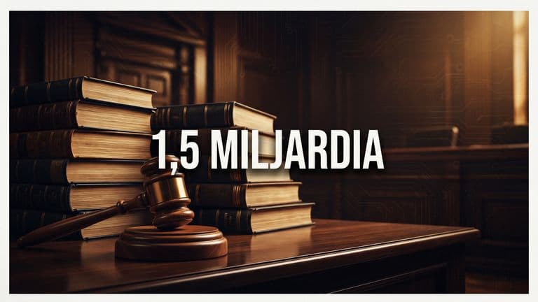 Anthropicin 1,5 miljardin tekijänoikeussovinto sai hyväksynnän