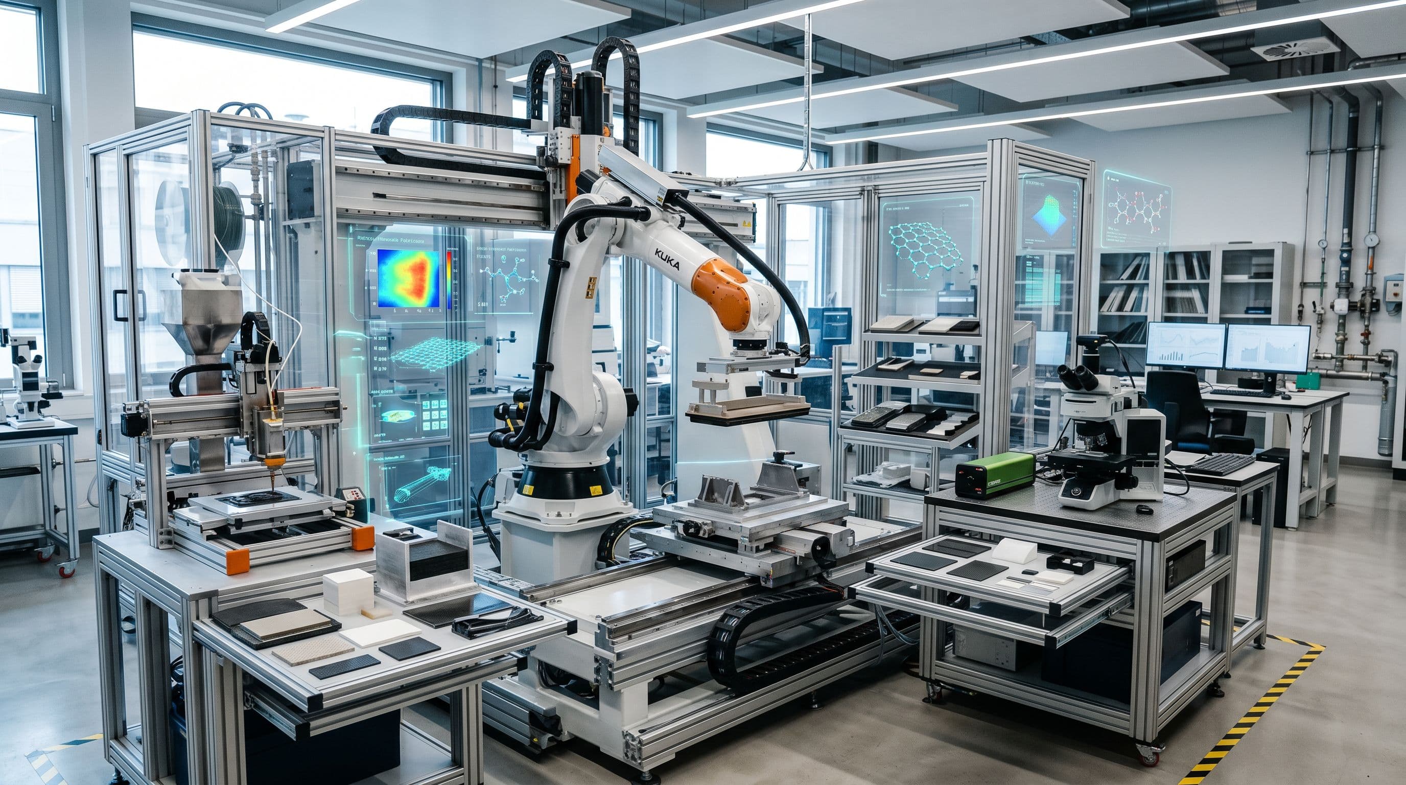 Robotisoitu valmistuslaboratorio yhdistää materiaalitieteen ja tekoälyn