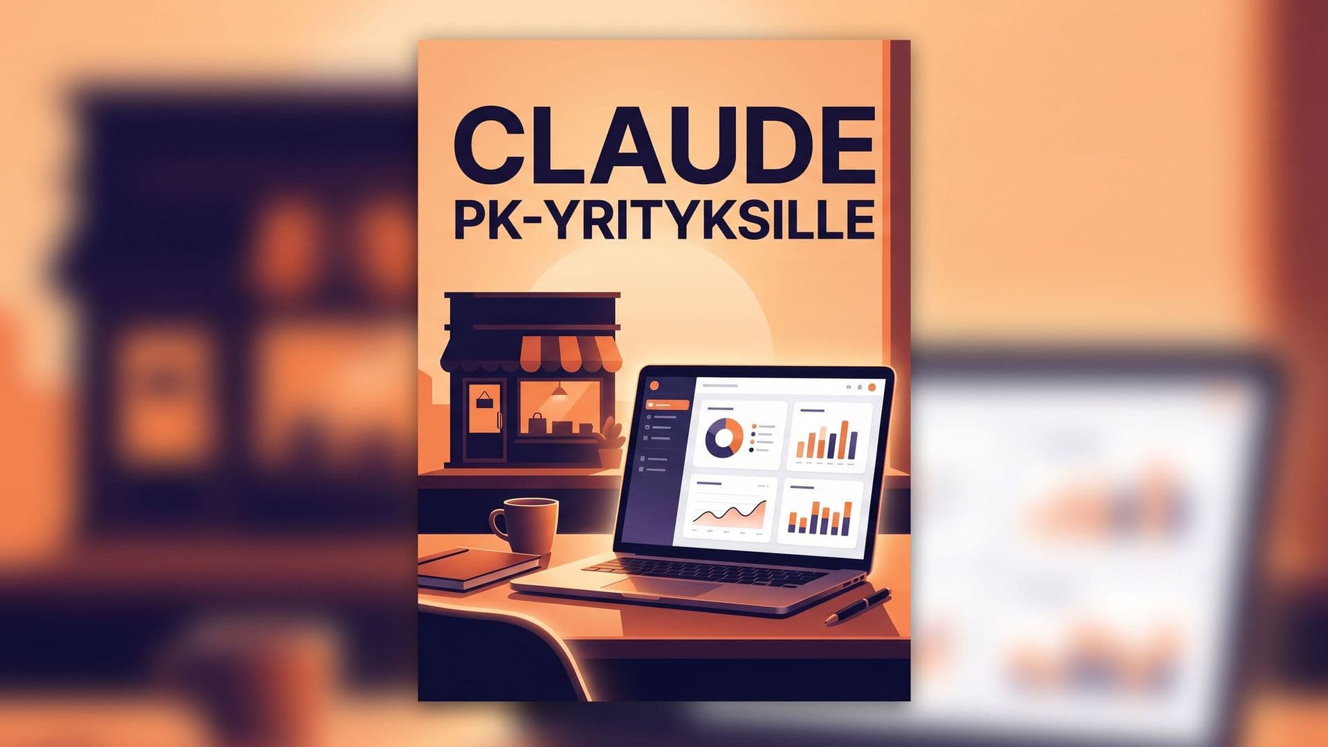 Editorial-kansi pk-yrittäjän työpöydästä ja Claude pk-yrityksille -tekstistä.