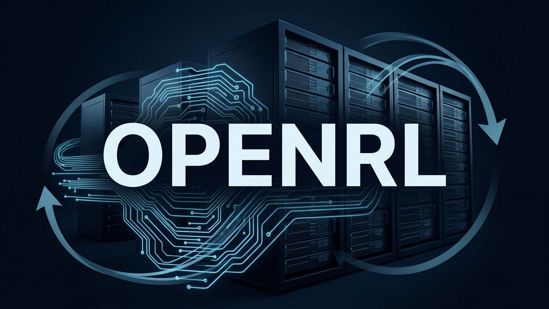 OPENRL-otsikkokuva: hehkuva koulutussilmukka Kubernetes-palvelinklusterin yllä