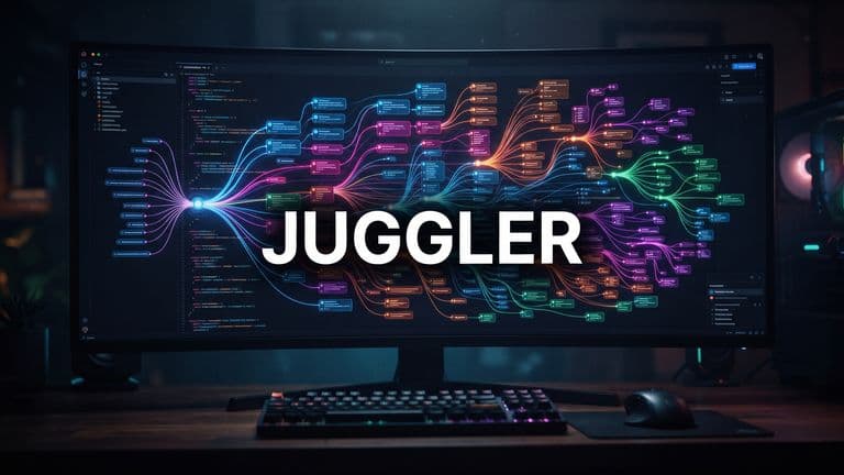 Juggler on JUCE:n tekijän avoin graafinen koodausagentti