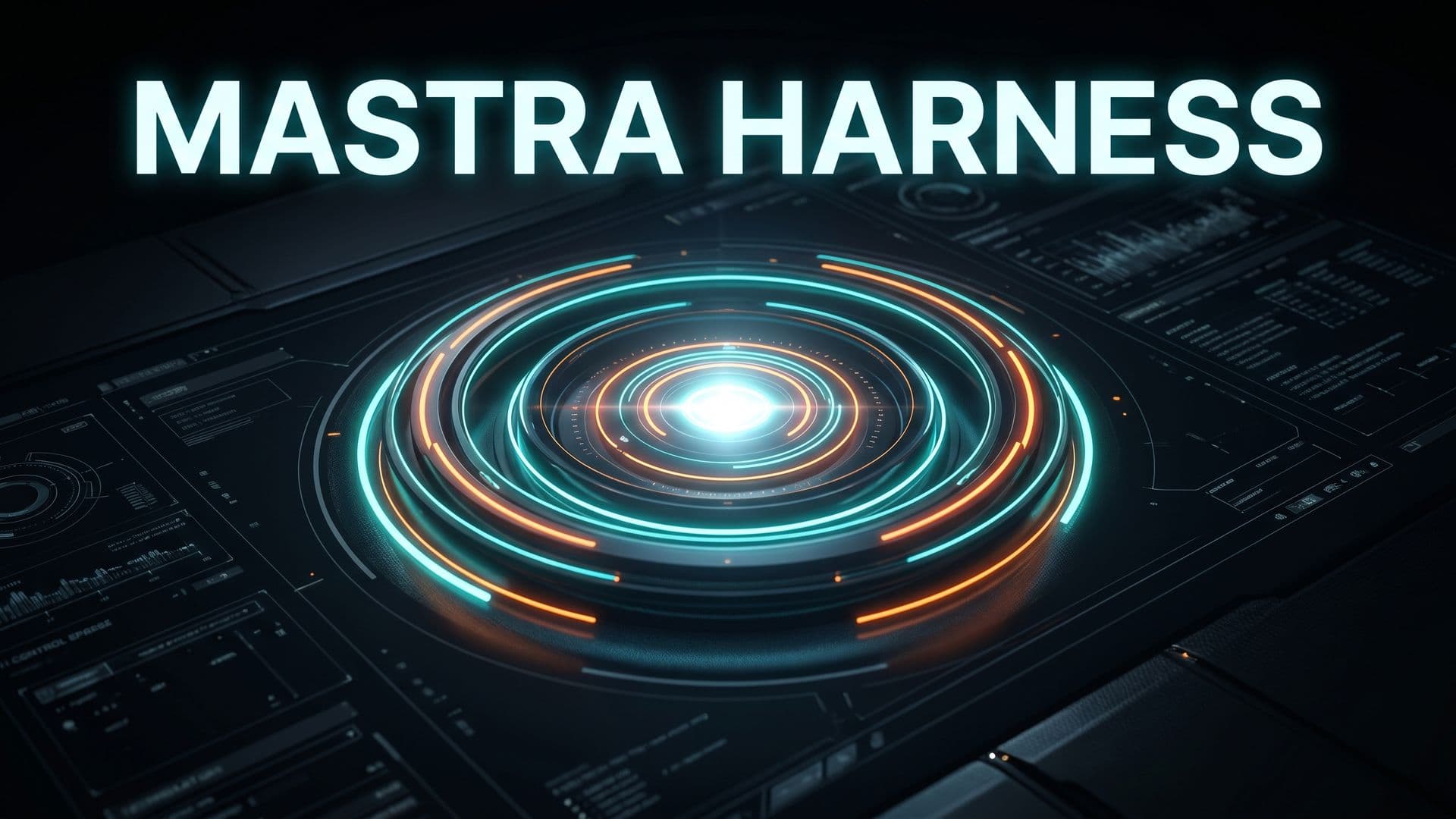 Mastra Harness -kansigrafiikka, jossa agenttisilmukan ohjauskehä ja teksti
