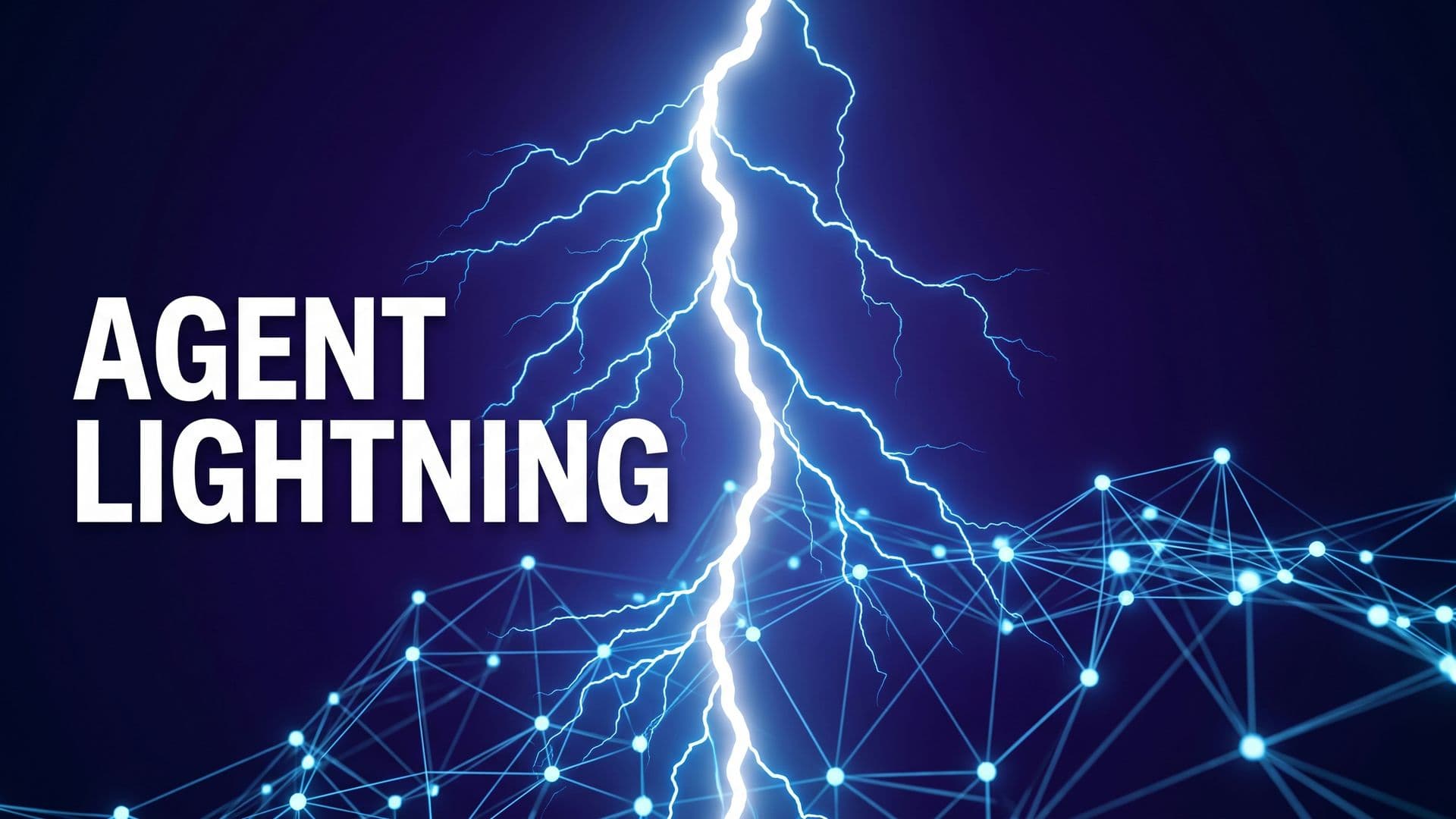 Salama iskee solmukohtien verkon läpi, kuvassa teksti AGENT LIGHTNING