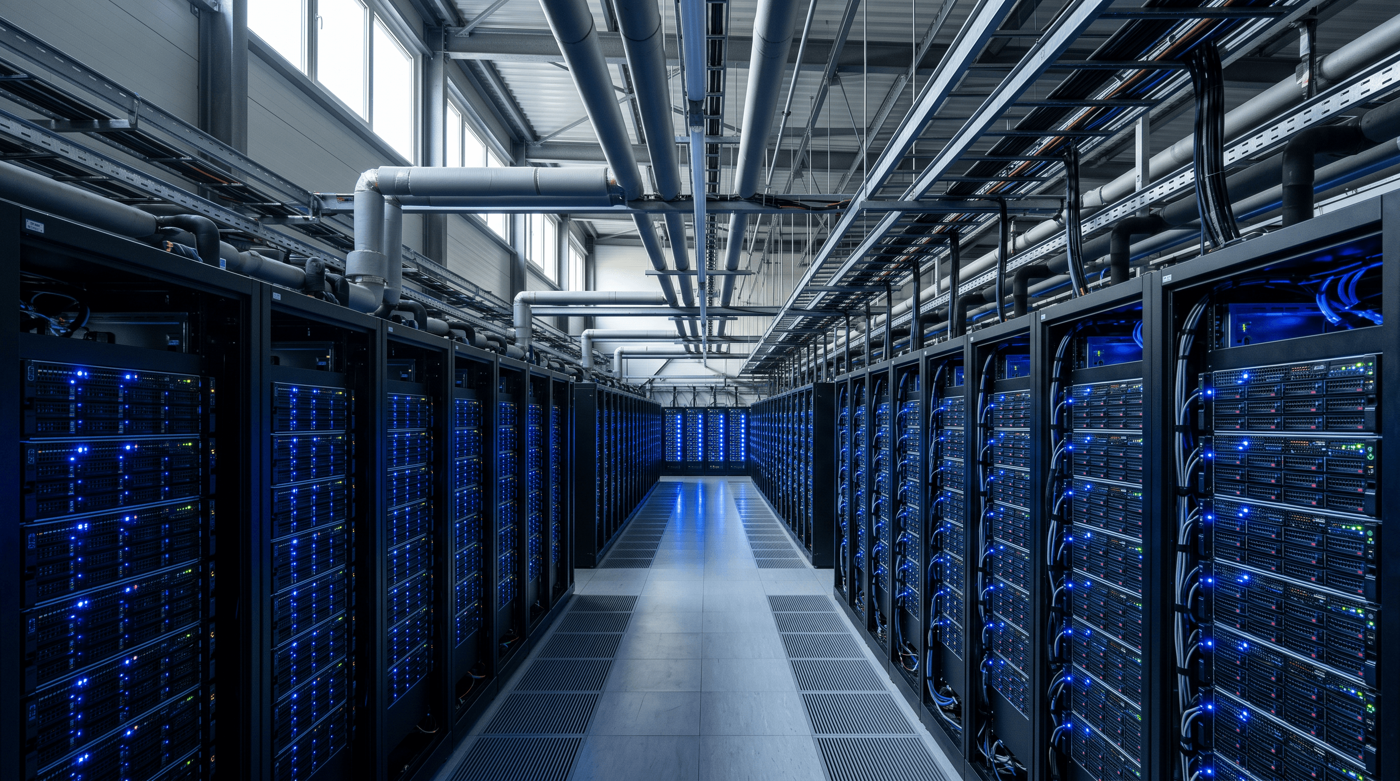 Nestejäähdytettyjä GPU-palvelinräkkejä eurooppalaisessa datakeskuksessa