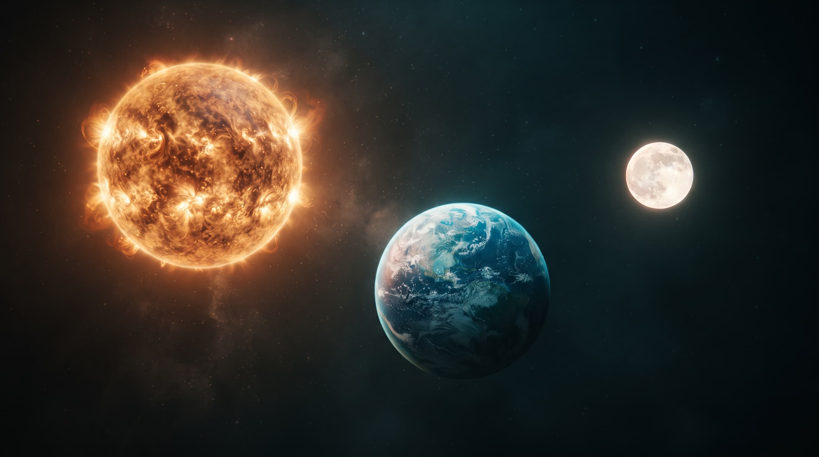 Kolme eri kokoista taivaankappaletta kuvaavat Sol-, Terra- ja Luna-malliperhettä