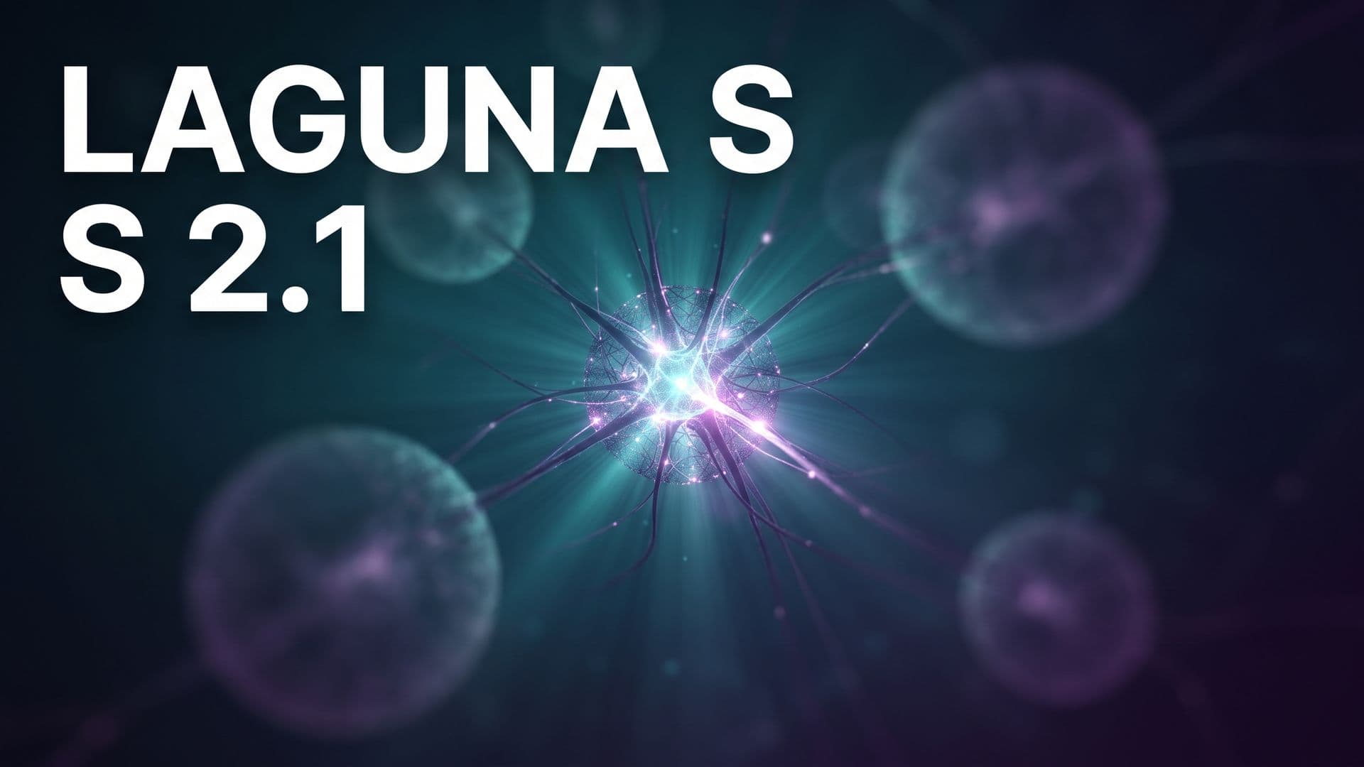 Laguna S 2.1 -juliste, jossa pieni hehkuva ydin ohittaa suuremmat mallit